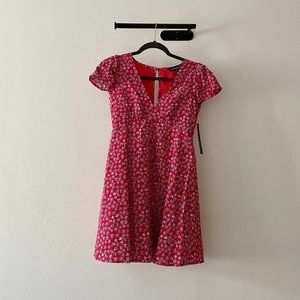 My Michelle Linen Red Dress Size XS